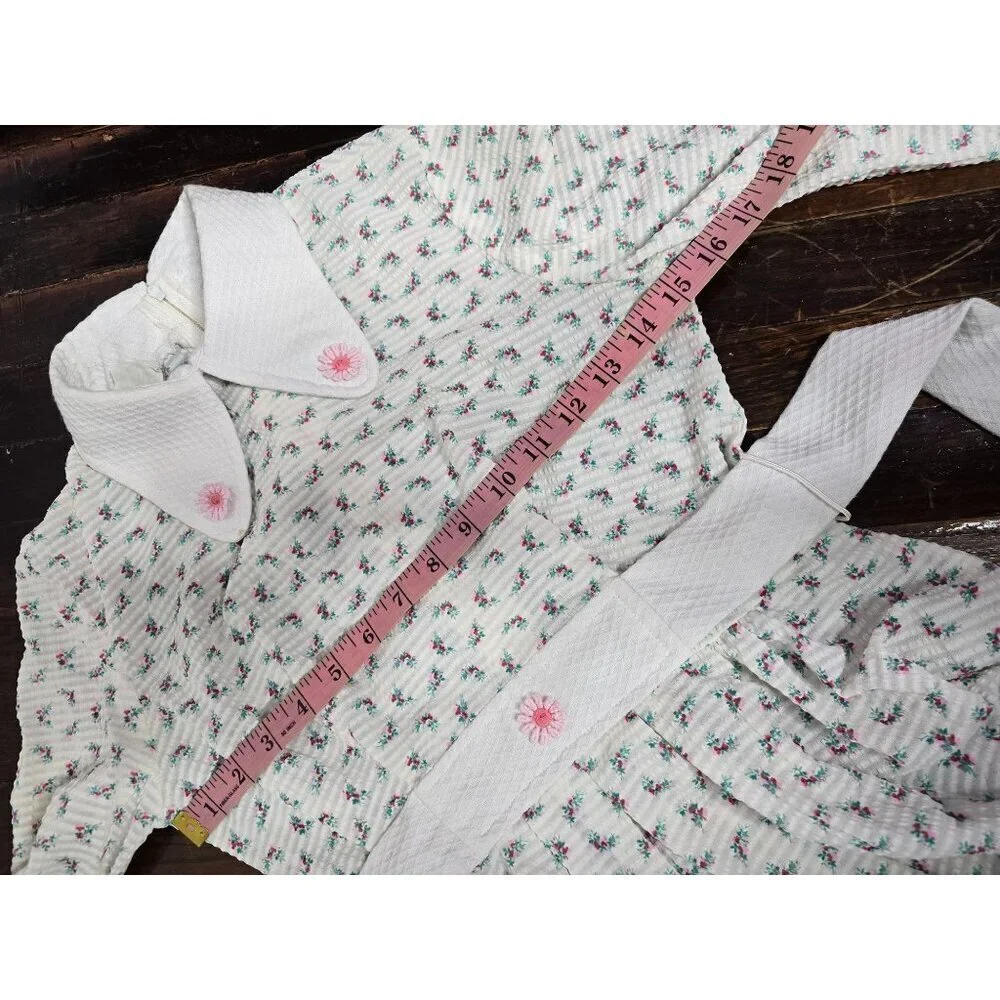 Vintage 1960s's Floral Print Tie Waist Dress